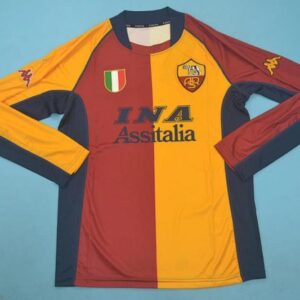 01-02 AS Roma Maillot Domicile Manches Longues