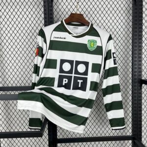 01-03 Sporting CP Maillot Domicile Retro Manches Longues