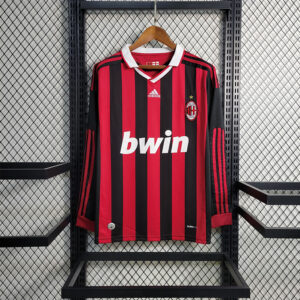 09-10 AC Milan Maillot Domicile Manches Longues