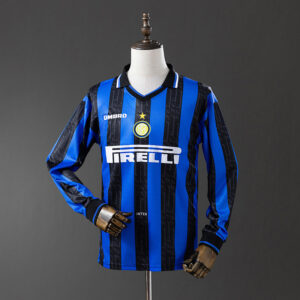 1997-98 Inter Milan Maillot Domicile Retro Manches Longues