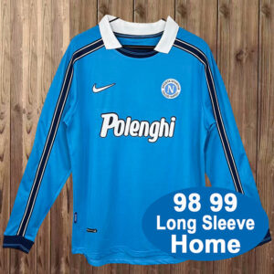 1998-99 Napoli Maillot Domicile Retro Manches Longues