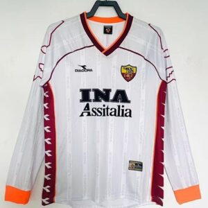 1999-00 AS Roma Maillot Exterieur Retro Manches Longues