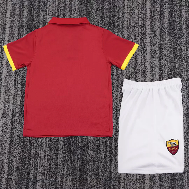 2014-15 AS Roma Maillot Domicile Retro Enfant – Image 3