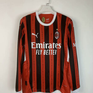 24-25 AC Milan Maillot Domicile Manches Longues
