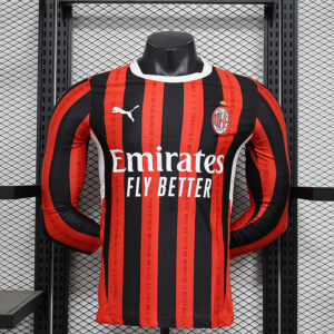 24-25 AC Milan Maillot Domicile Version Joueur Manches Longues