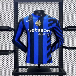 24-25 Inter Milan Maillot Domicile Version Joueur Manches Longues