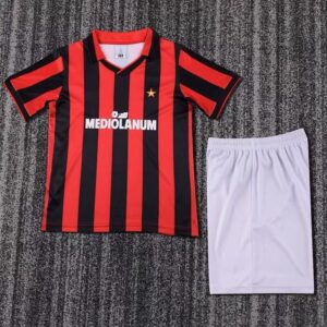 90-91 AC Milan Maillot Domicile Retro Enfant