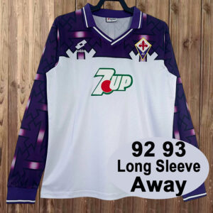 92-93 Fiorentina Maillot Exterieur Retro Manches Longues