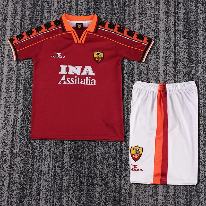 98-99 AS Roma Maillot Domicile Retro Enfant