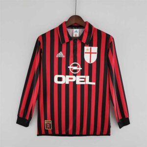 99-00 AC Milan Maillot Domicile Manches Longues