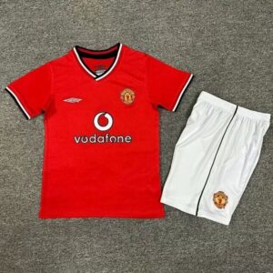 00-02 Manchester United Maillot Domicile Retro Enfant