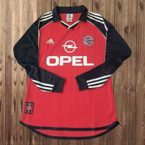 01-02 Bayern Munich Maillot Domicile Retro Manches Longues
