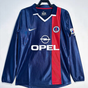 01-02 PSG Maillot Domicile Retro Manches Longues