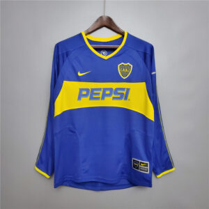 03-04 Boca Juniors Maillot Domicile Manches Longues