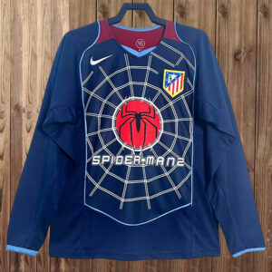 04-05 Atletico Madrid Maillot Exterieur Retro Manches Longues