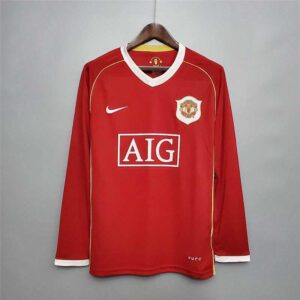 06-07 Manchester United Maillot Domicile Manches Longues