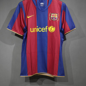 07-08 Barcelona Maillot Domicile Retro Version Joueur
