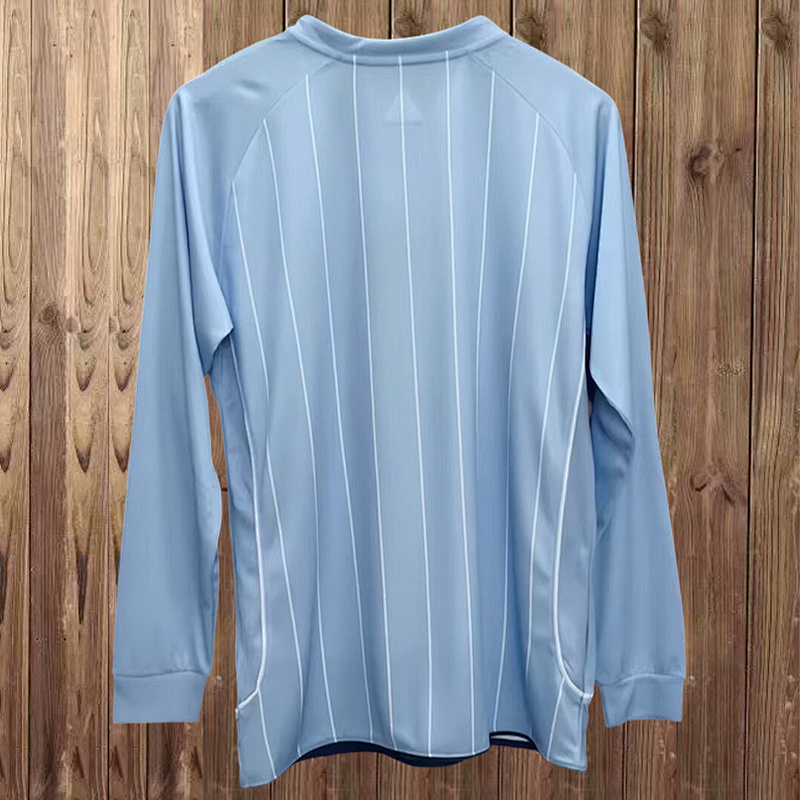 07-08 Manchester City Maillot Domicile Retro Manches Longues – Image 3