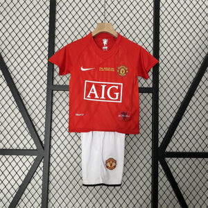 07-08 Manchester United Maillot Domicile Retro Enfant