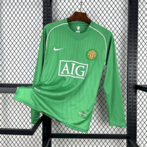 07-08 Manchester United Maillot Gardien Retro Manches Longues