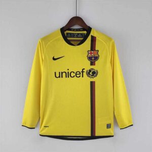 08-09 Barcelona Maillot Exterieur Manches Longues