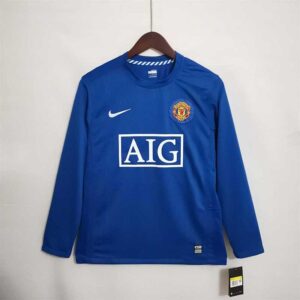 08-09 Manchester United Maillot Exterieur Manches Longues