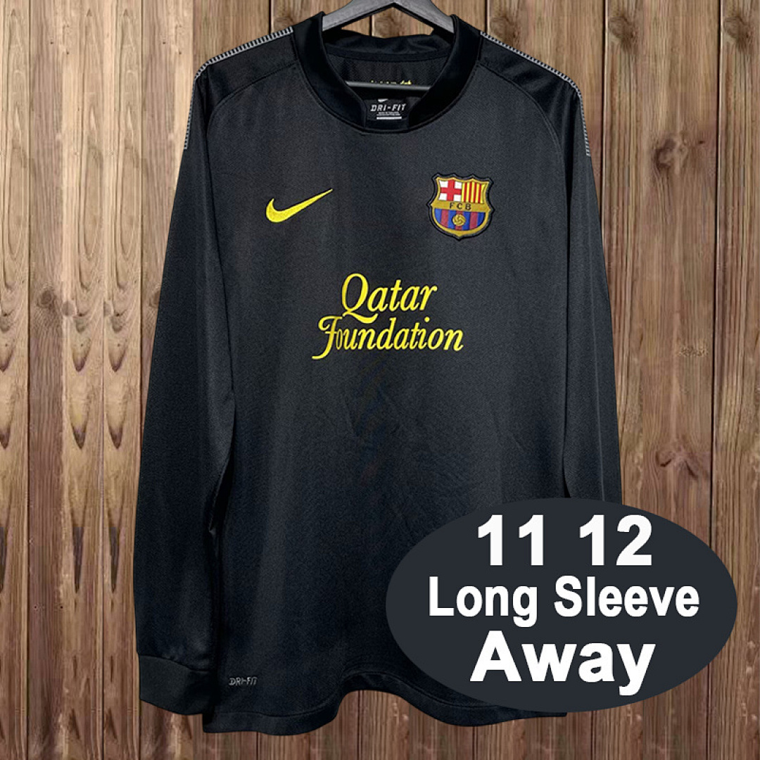 11-12 Barcelona Maillot Exterieur Retro Manches Longues – Image 4