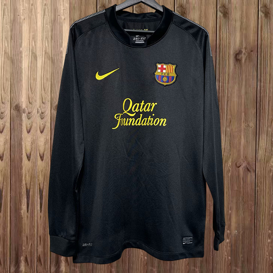 11-12 Barcelona Maillot Exterieur Retro Manches Longues – Image 5