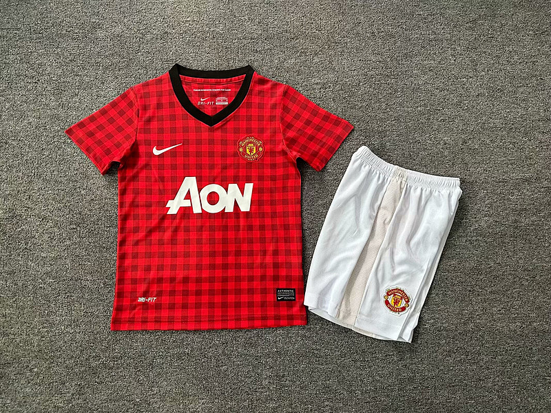 12-13 Manchester United Maillot Domicile Retro Enfant
