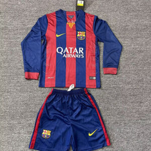 14-15 Barcelona Maillot Domicile Retro Enfant Manches Longues