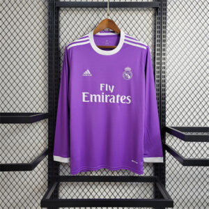 16-17 Real Madrid Maillot Exterieur Manches Longues