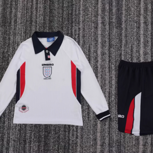 16-28 Angleterre Maillot Domicile Retro Enfant Manches Longues