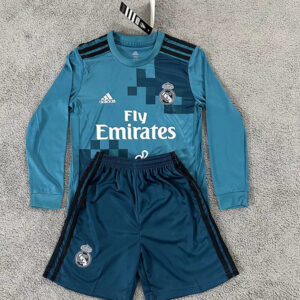 17-18 Real Madrid Maillot Third Retro Enfant Manches Longues