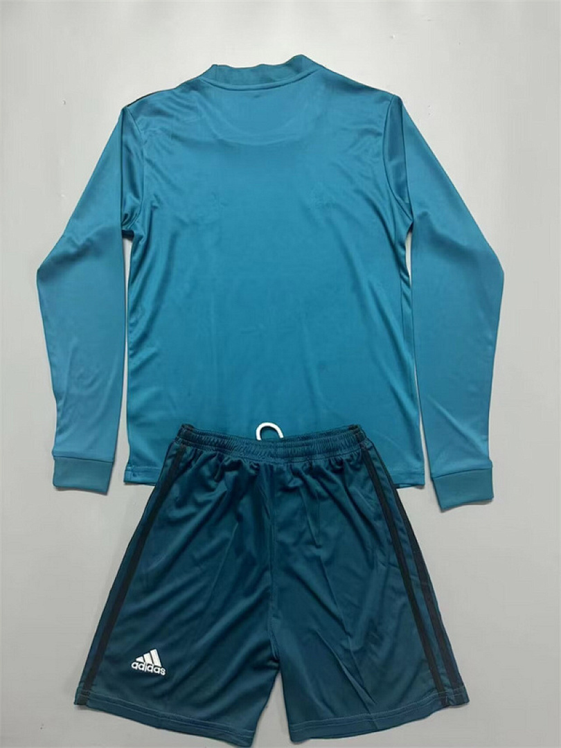 17-18 Real Madrid Maillot Third Retro Enfant Manches Longues – Image 3