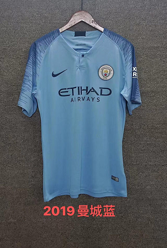 18-19 Manchester City Maillot Domicile Retro