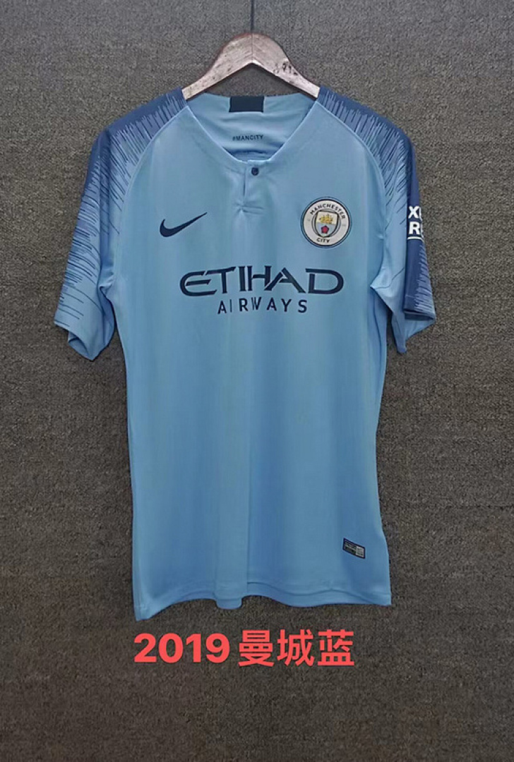 18-19 Manchester City Maillot Domicile Retro – Image 2
