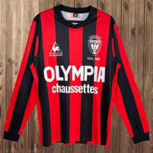 1977-78 Nice Maillot Domicile Retro Manches Longues