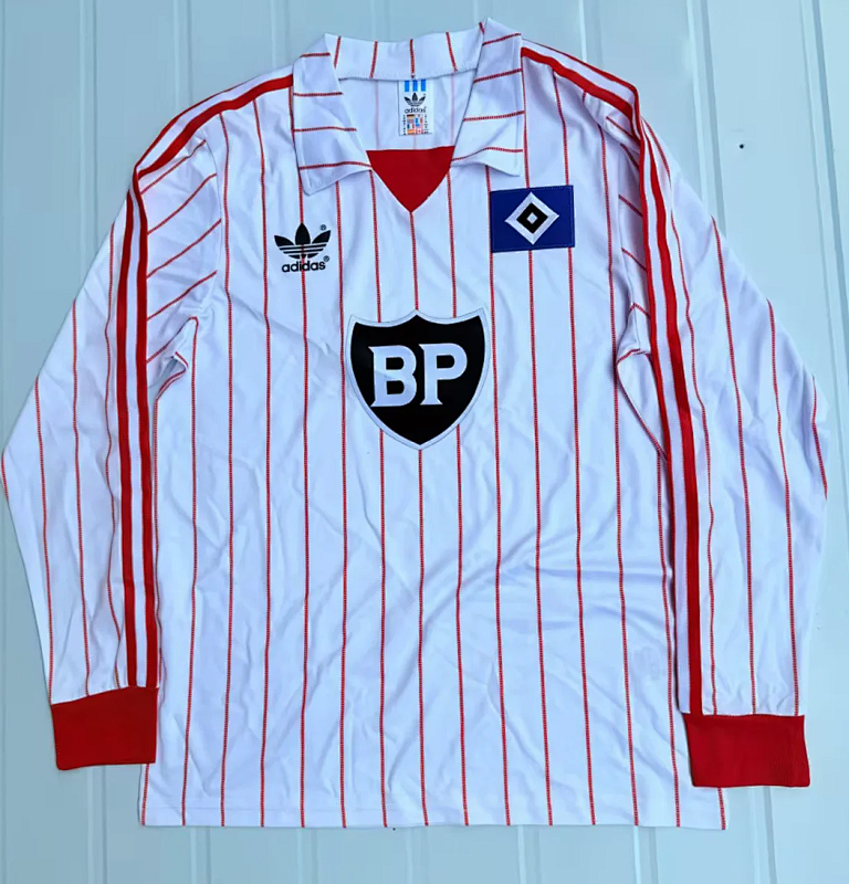 1982-83 Hamburger SV Maillot Domicile Retro Manches Longues