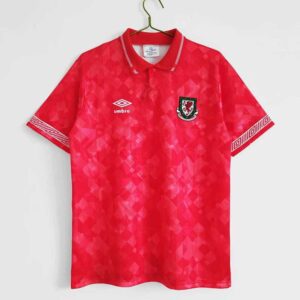1990-92 Pays de Galles Maillot Domicile