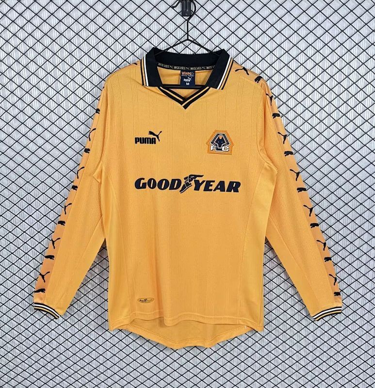 1998-99 Wolverhampton Maillot Domicile Retro Manches Longues