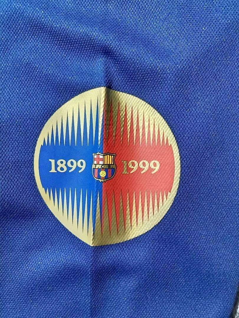 1999-00 Barcelona Maillot Domicile Retro Enfant Manches Longues – Image 2