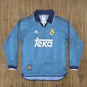 1999-00 Real Madrid Maillot Third Retro Manches Longues
