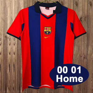 2000-01 Barcelona Maillot Domicile Retro