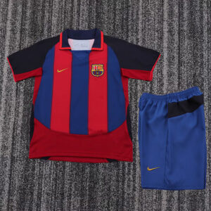 2003-04 Barcelona Maillot Domicile Retro Enfant