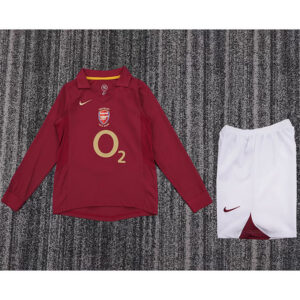 2005-06 Arsenal Maillot Domicile Retro Enfant Manches Longues