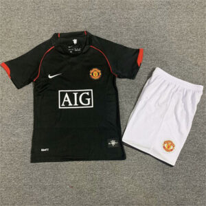 2007-08 Manchester United Maillot Exterieur Retro Enfant