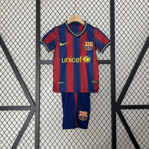 2009-10 Barcelona Maillot Domicile Retro Enfant