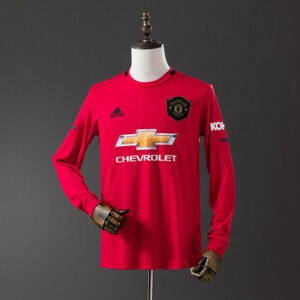 2019-20 Manchester United Maillot Domicile Retro Manches Longues
