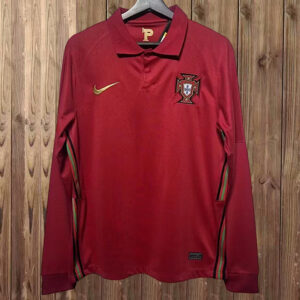 2020-21 Portugal Maillot Domicile Retro Manches Longues
