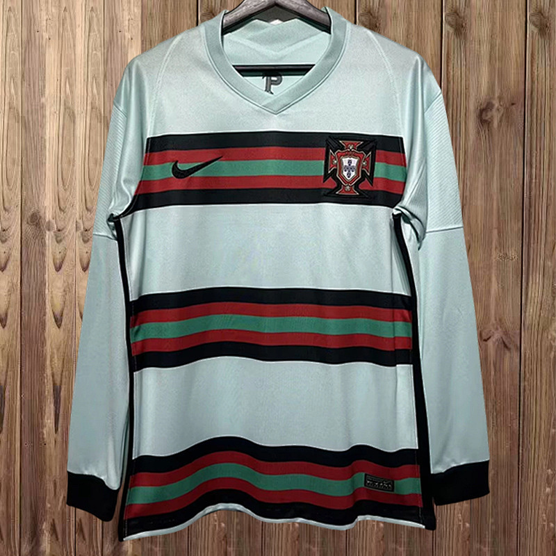 2020-21 Portugal Maillot Exterieur Retro Manches Longues